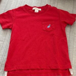 The Beaufort Bonnet Company Red Tee with Blue Embroidery